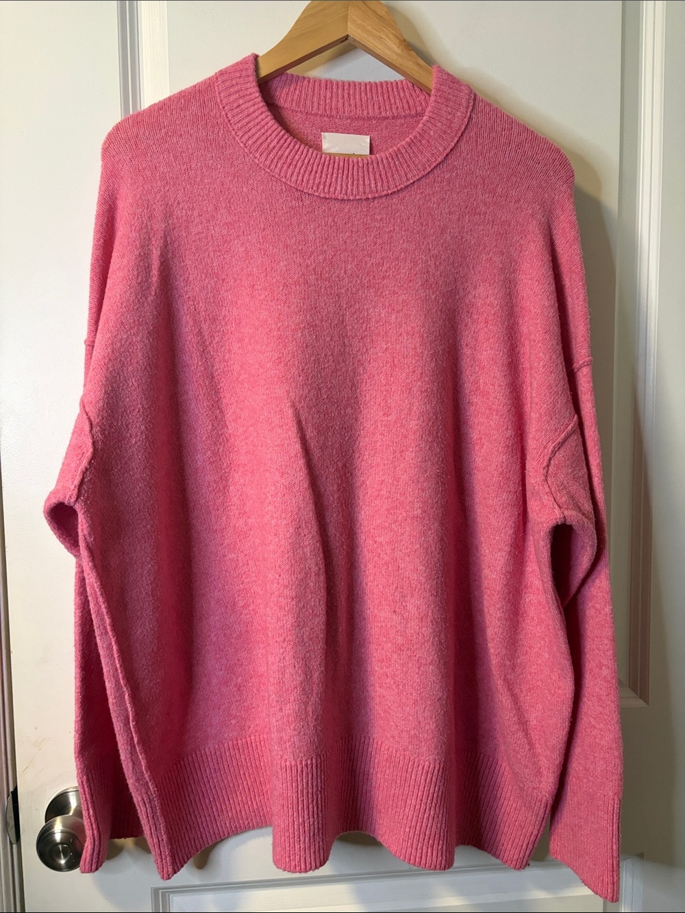 aerie Bubblegum Pink Oversized Crewneck Sweater